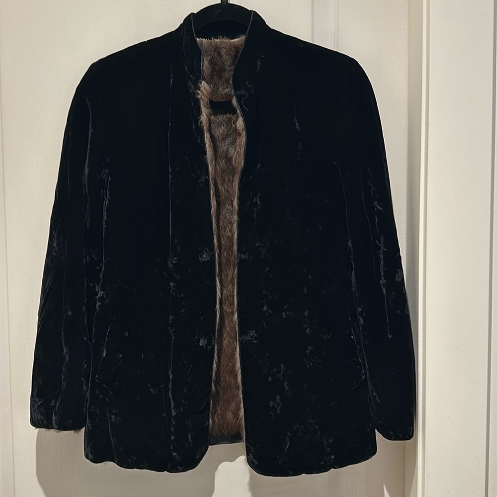 Velvet/Real fur jacket.